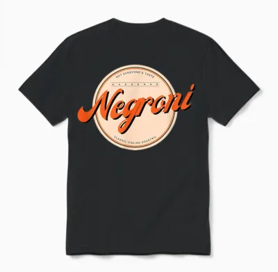 Negroni I Classic Italian Gin Cocktail Drink Leave Me Aloni Unisex T-Shirt - Black