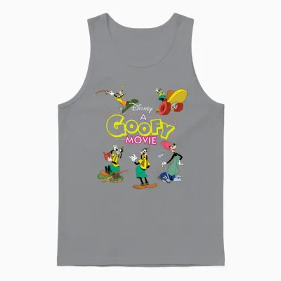 Disney a Goofy Movie 30th Anniversary Goofy's Goof Moments T-Shirt, Black, S Unisex Tank Top - Sport Grey