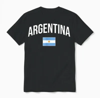 Argentina - Flag of Argentina - Throwback Design - Classic Unisex T-Shirt - Black