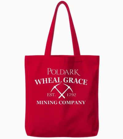 Captain Poldark Whealgrace Mining Tv Film Inspired Tote Bags - Red