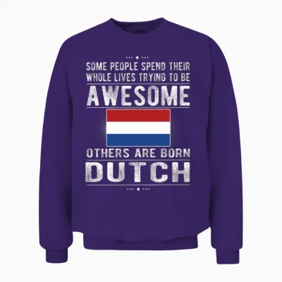 Proud Dutch Flag Netherlands Heritage Dutch Roots Unisex Sweatshirt - Purple