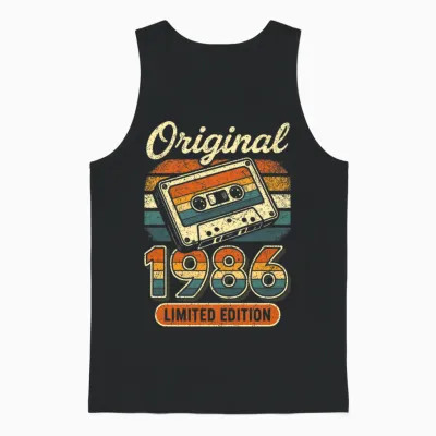 40. Geburtstag Mann Frau 40 Jahre Deko 1986 Geschenk Lustig Unisex Tank Top - Black