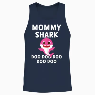 Pinkfong Mommy Shark Official Unisex Tank Top - Navy