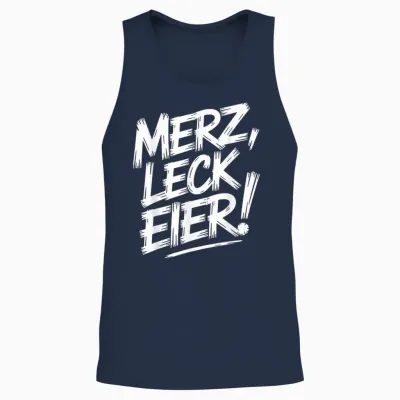 Merz Leck Eier Unisex Tank Top - Navy