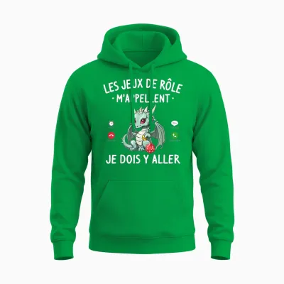 Outfit Role Game Man Rpg Role Playing Role Play Dragon Fan Unisex Hoodie - Irish Green