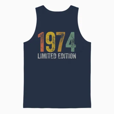 Birthday 1974 Limited Edition Unisex Tank Top - Navy