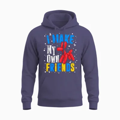 Balloon Animal Make Own Friends Twisting Dog Unisex Hoodie - Heather Sport Dark Navy