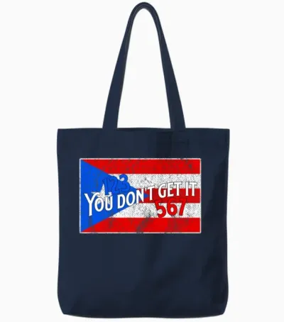 Puerto Rico Flag 123 567 Salsa Tote Bags - Navy