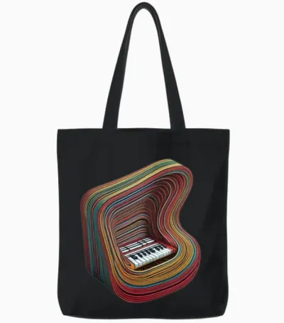 Instrument Music Tote Bags - Black