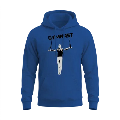 Gymnast on Rings, Men's Gymnastics Unisex Hoodie - Royal