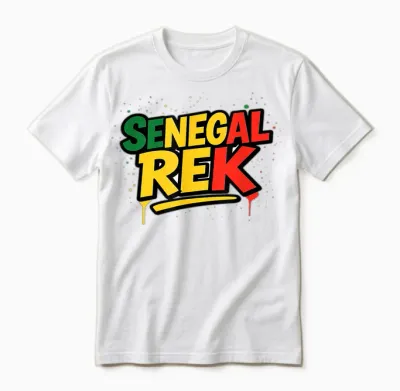 Senegal Rek Proud Senegalese Patriots Sunugal Wolof Unisex T-Shirt - White