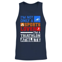 Triathlons I'm a Triathlon Athlete Unisex Tank Top - Navy – 2