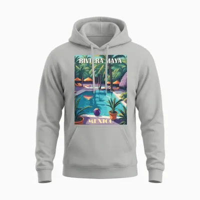 Riviera Maya Unisex Hoodie - Ash