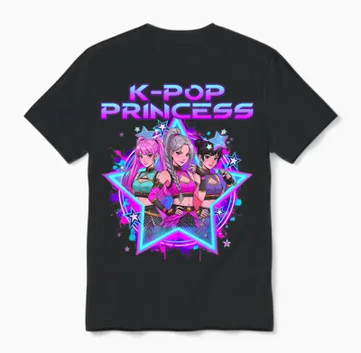 K-Pop Princess K Pop Kids Girls K-Pop Birthday Girl Kpop Unisex T-Shirt - Black
