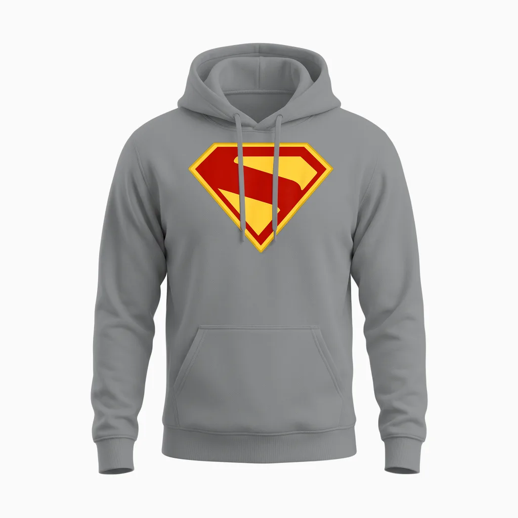Superman (2025 Movie) S-Shield Unisex Hoodie in Sport Grey