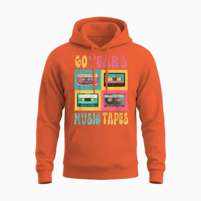 60 Jahre Musictapes Geburtstag Retro Nostalgie 1963 Kassette Unisex Hoodie - Orange