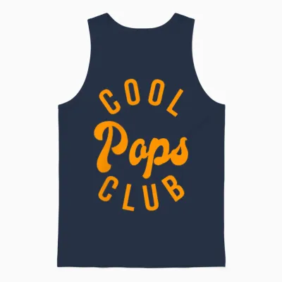 Cool Pops Club Retro Vintage Graphic Unisex Tank Top - Navy