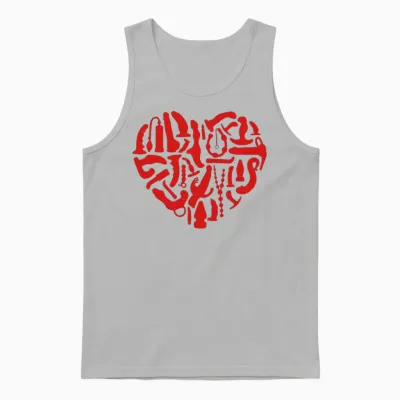 Kinky Sex Tools Heart Unisex Tank Top - Ash