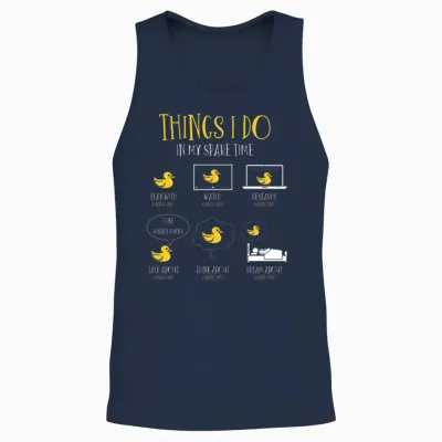 Rubber Duck Fan, Rubber Ducks Unisex Tank Top - Navy
