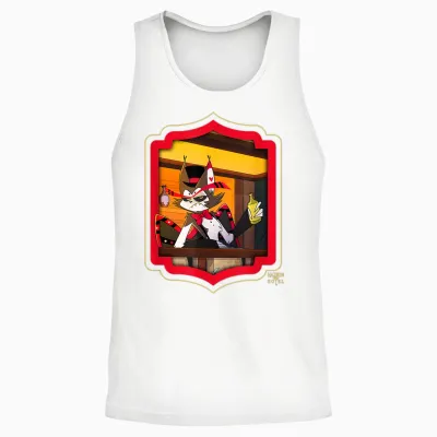 Hazbin Hotel - Husk Unisex Tank Top - White