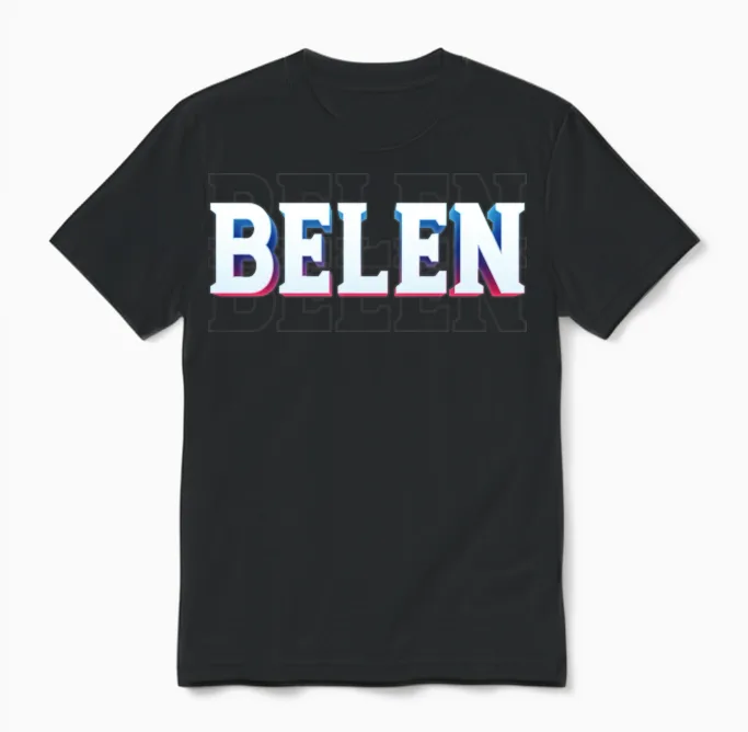 Retro - Belen Unisex T-Shirt - Black