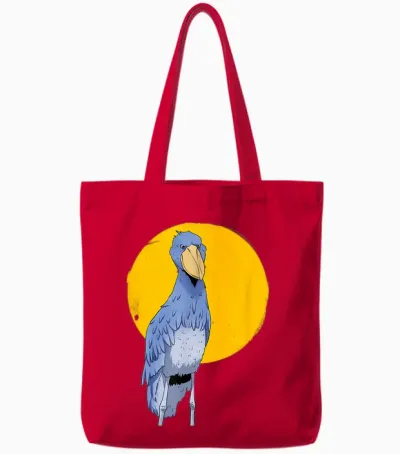 Schuhschnabel Vogel Ornithologe Walfischschnabel Tier Tote Bags - Red