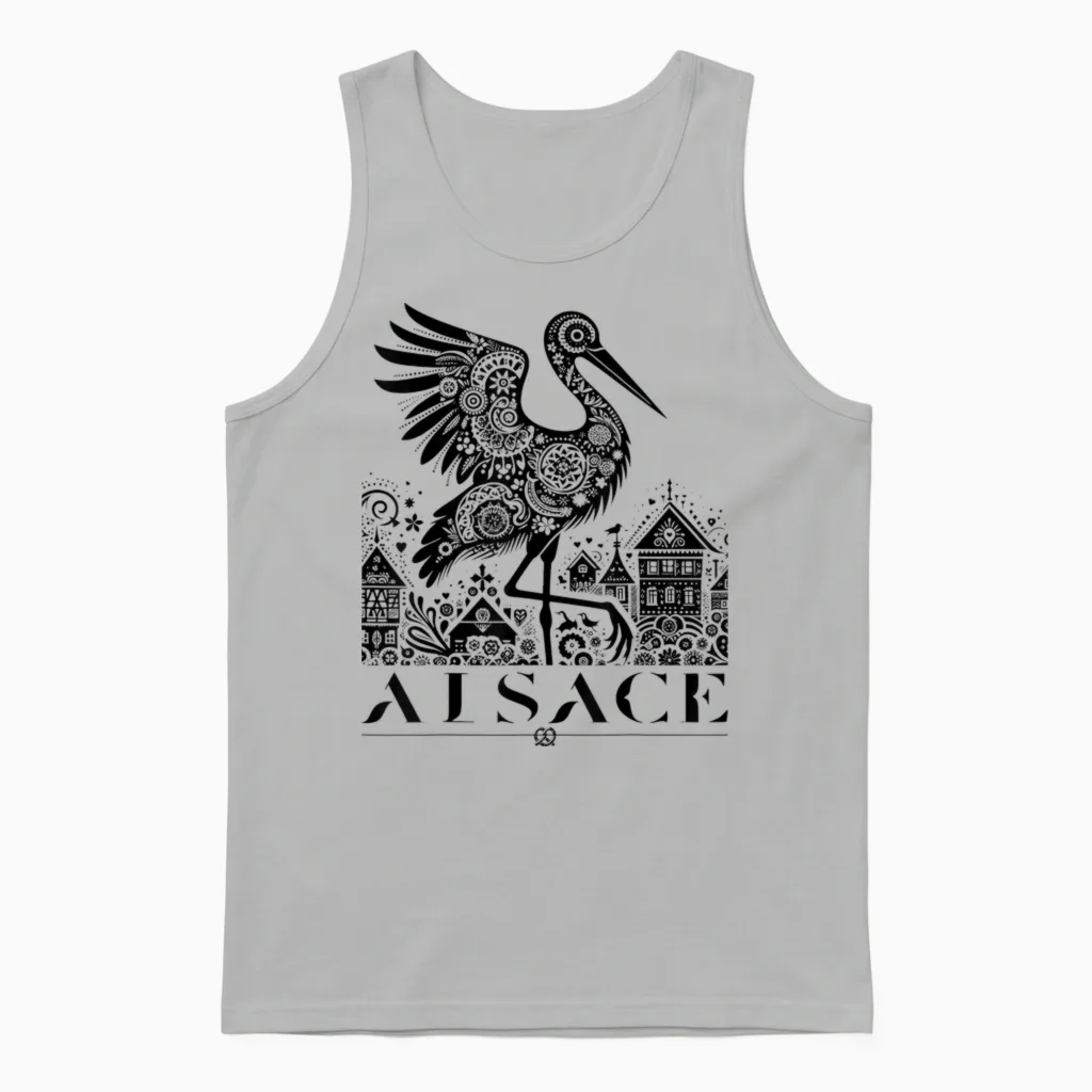 Alsace T-Shirt, Grey, S Unisex Tank Top in Ash