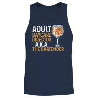 Bartender Mixologist Adult Daycare Unisex Tank Top - Navy – 2