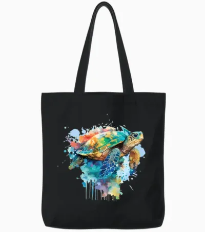 Kinder Schildkröten Kinder Wasserschildkröte Ozean Meer Schildkröte Tote Bags - Black