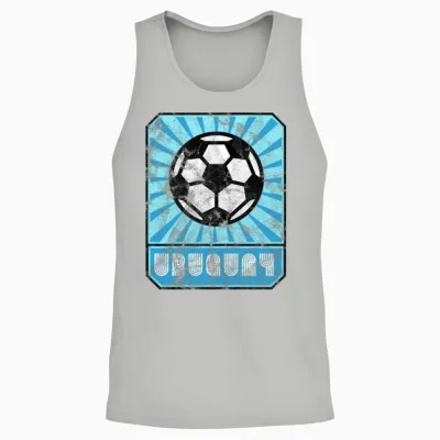Uruguay Soccer Retro Unisex Tank Top - Ash
