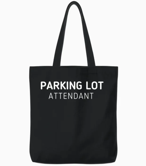 Parking Lot Attendant Tote Bags in Black
