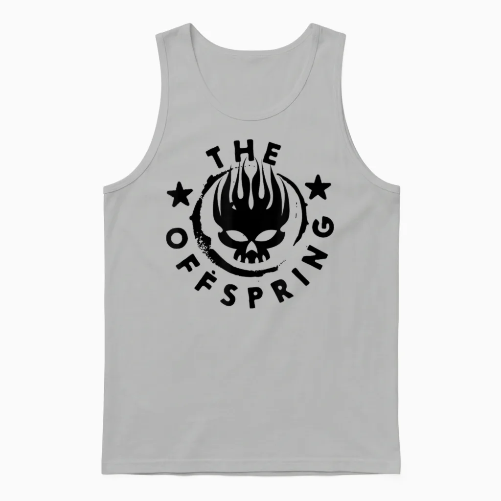 The Offspring Official Star Logo Unisex Tank Top in Ash