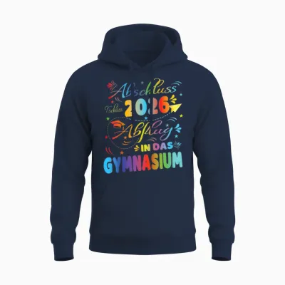Schulkind Abschluss Grundschule 2026 Einschulung Gymnasium Unisex Hoodie - Navy