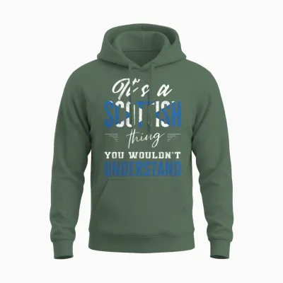 Scottish , Scottish Heritage, Scotland Unisex Hoodie - Military Green