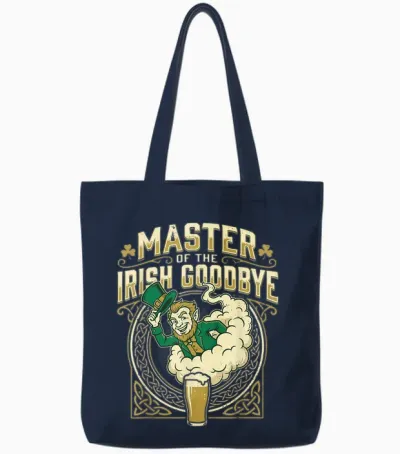 Master of the Irish Goodbye Tote Bags - Navy