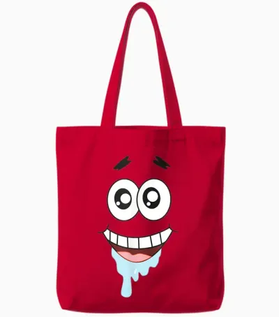 Mademark X Spongebob Squarepants - Patrick Star - Droolin' Tote Bags - Red