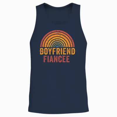 Couple Engagement Engaged Men Funny Fiancee Unisex Tank Top - Navy