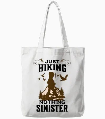 Just Hiking Tote Bags - White