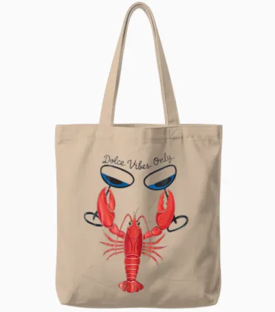 Dolce Vibes Only Vibes Martini Roter Hummer Italienischer Sommer Tote Bags - Natural