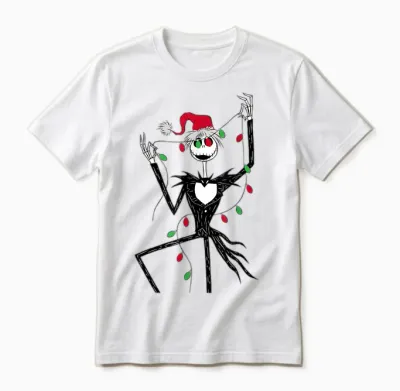 Disney the Nightmare Before Christmas Jack String Lights Unisex T-Shirt - White