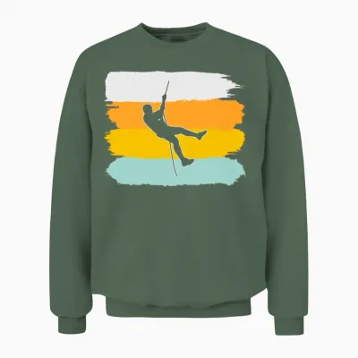 Climbing Retro Unisex Sweatshirt - Military Green