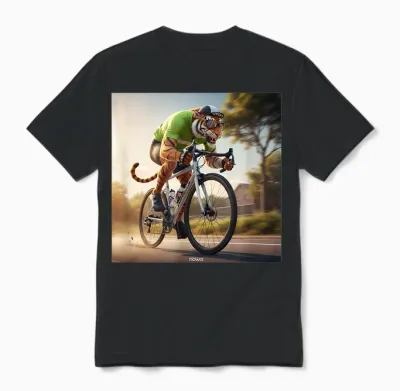 Tigre Vert Sur Vélo De Course - Sprinter Unisex T-Shirt - Black
