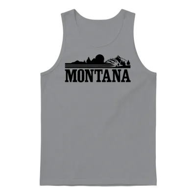 Montana Mountains Unisex Tank Top - Sport Grey