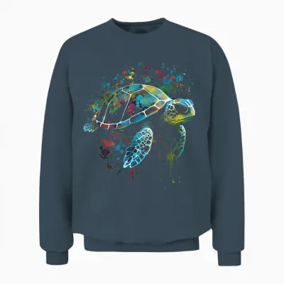 Turtle Tank Safari Animal Favourite Animal Turtle T-Shirt, Black Unisex Sweatshirt - Dark Heather