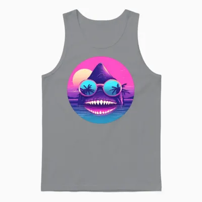 Style Shark Lovers Retro Unisex Tank Top - Sport Grey