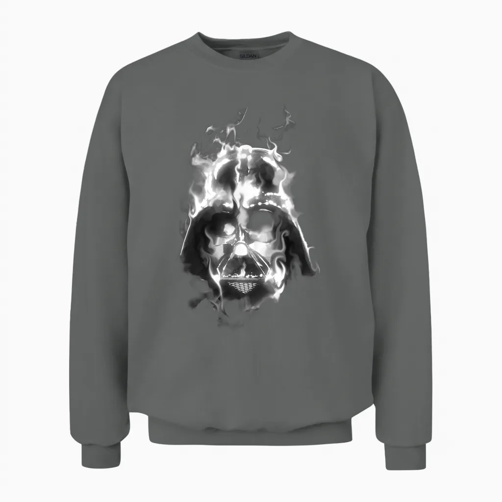 Star Wars Darth Vader Sith Lord Smoke Portrait Unisex Sweatshirt in Graphite Heather