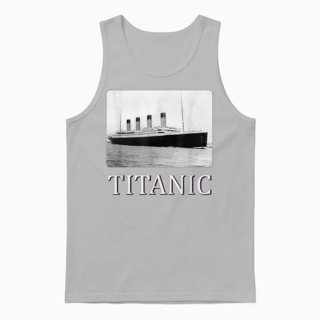Titanic 1912 Vintage Titanic Expert Titanic Jungen Mädchen Unisex Tank Top in Ash