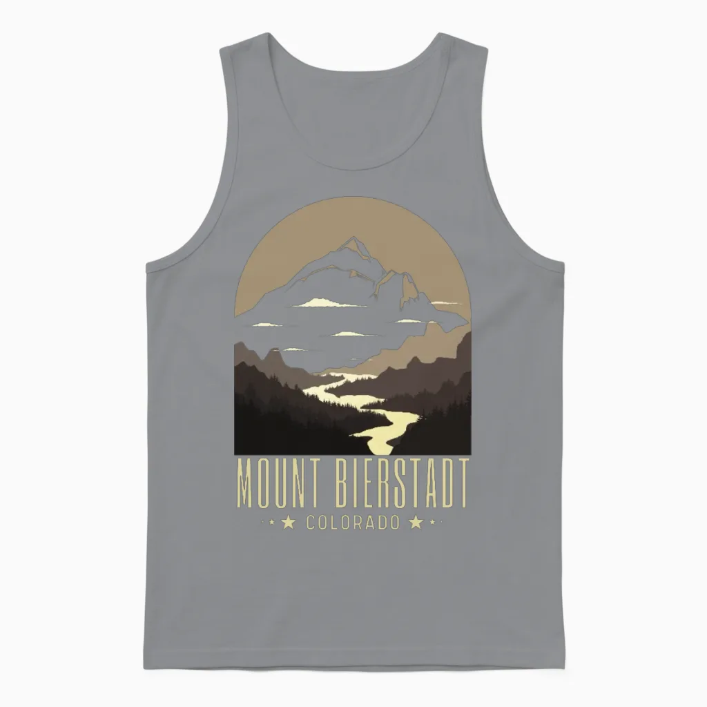 Mt. Bierstadt, Fourteener Unisex Tank Top in Sport Grey