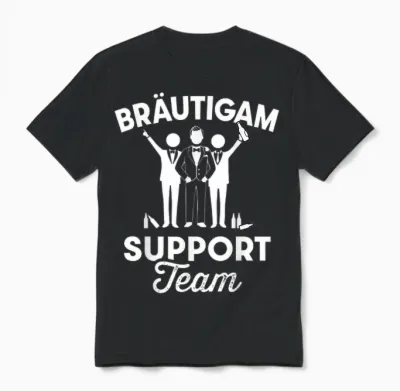 Team Bräutigam Support Team Junggesellenabschied Jga Unisex T-Shirt - Black