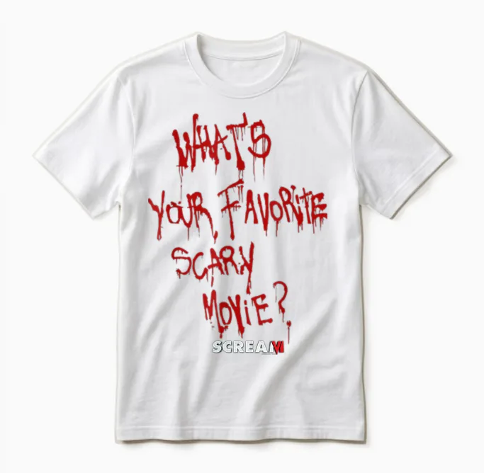 Scream 6 Favorite Scary Movie Unisex T-Shirt in White